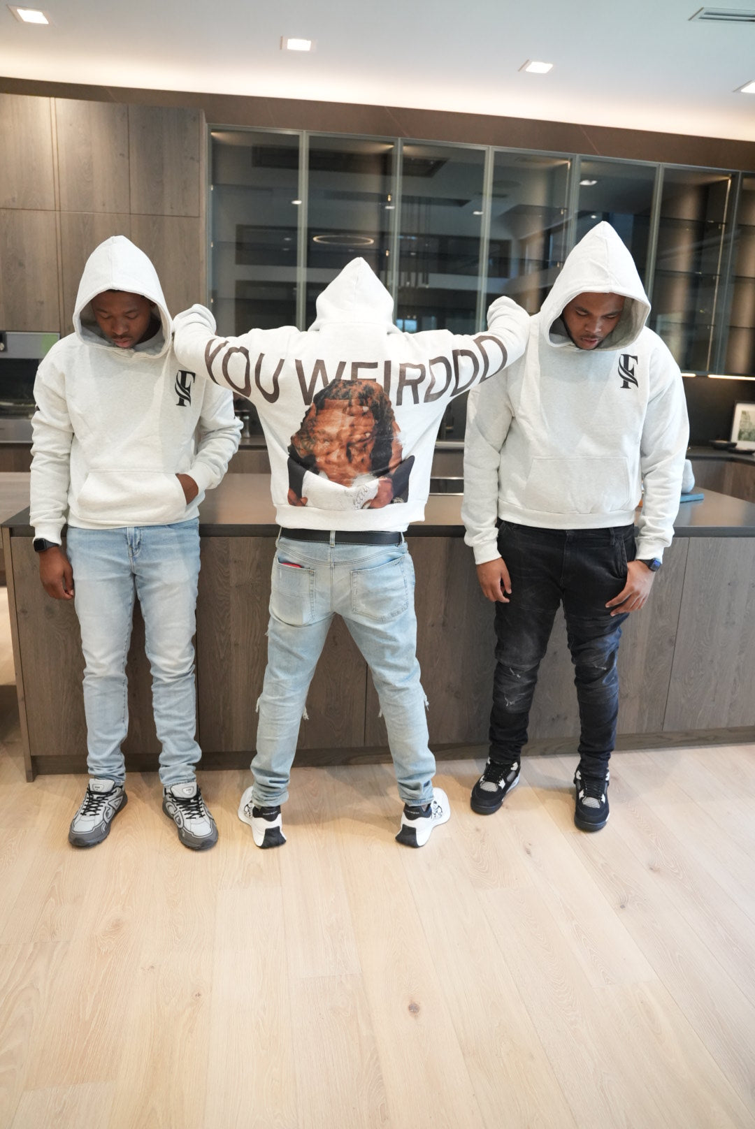 "you weird" hoodie